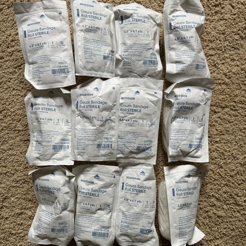 McKesson Gauze Bandage Roll Sterile 4.5" x 4.1 yards